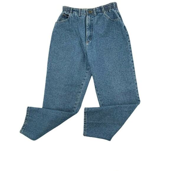 Vintage LEE Denim Jeans Womens Size 12P Tapered Leg High Rise Stonewash Blue - Picture 4 of 10